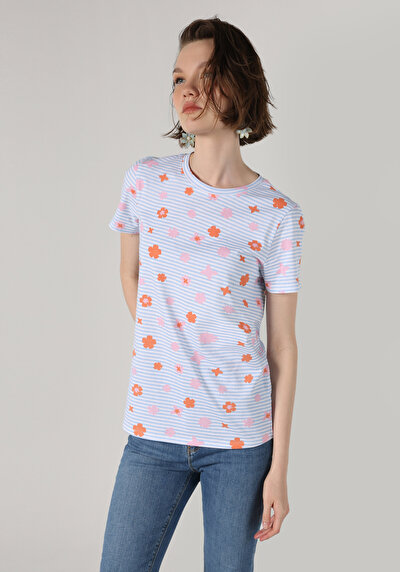 Image de T-shirt À Manches Courtes Multicolou Regular Fit  Femme