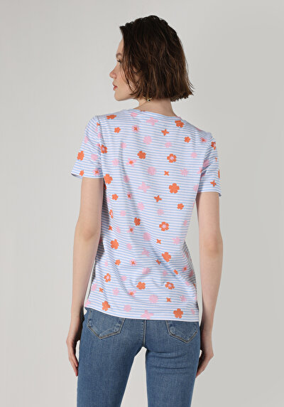 Image de T-shirt À Manches Courtes Multicolou Regular Fit Femme