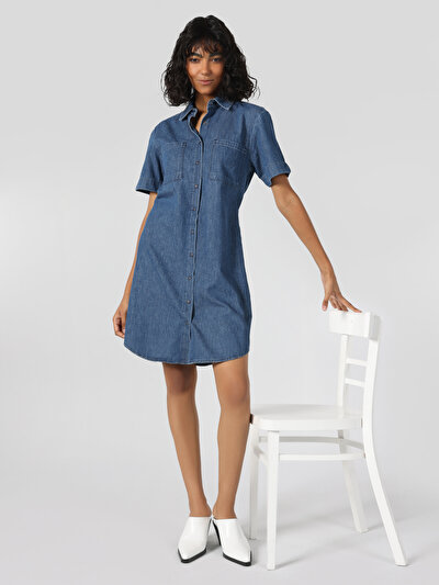 Image de Robe Bleu Slim Fit Femme