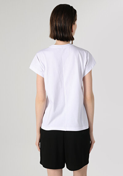 Image de T-shirt À Manches Courtes Blanc Regular Fit Femme