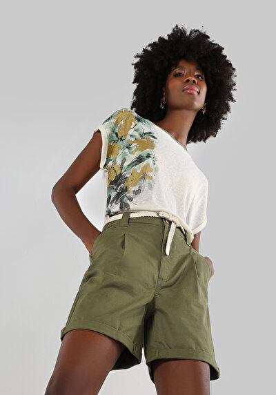 Image de T-shirt À Manches Courtes Blanc Regular Fit Femme