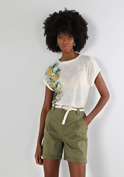 Image de T-shirt À Manches Courtes Blanc Regular Fit  Femme