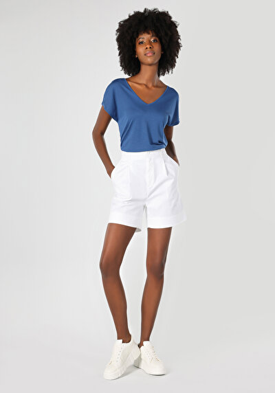 Image de T-shirt À Manches Courtes Bleu Regular Fit  Femme