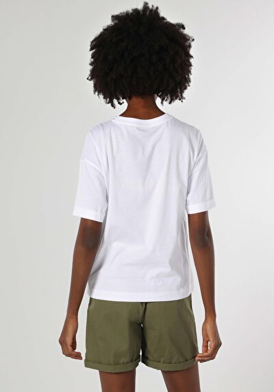 Image de T-shirt À Manches Courtes Blanc Regular Fit  Femme