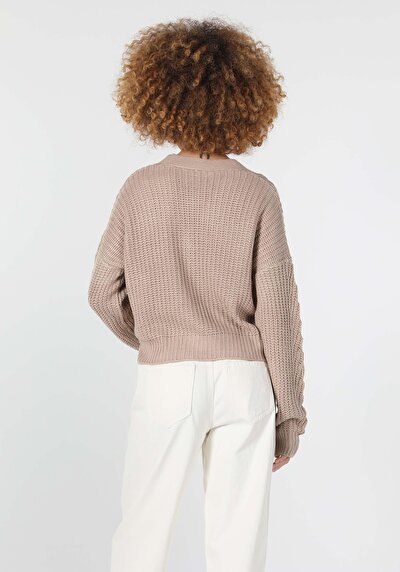Image de Cardigan Tricot Beige Comfort Fit Femme