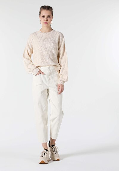 Image de Pull Ecru Comfort Fit   Femme