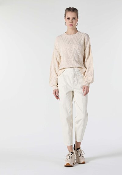 Image de Pull Ecru Comfort Fit   Femme