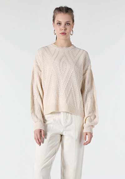 Image de Pull Ecru Comfort Fit   Femme