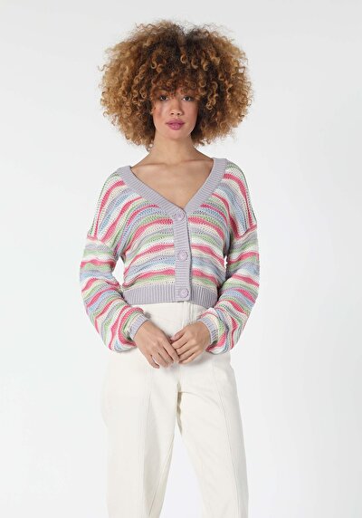 Image de Cardigan Tricot Multicolou Regular Fit Femme