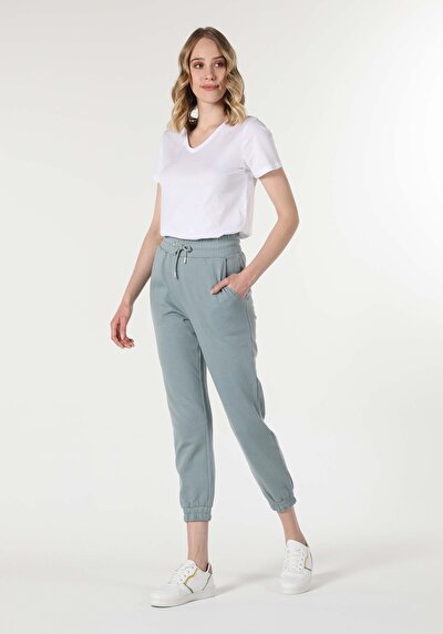 Afficher les détails de Pantalon De Survêtement Vert Regular Fit Femme