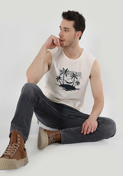 Afficher les détails de Athlète Ecru Regular Fit Homme