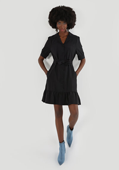 Image de Robe Noir Regular Fit    Femme