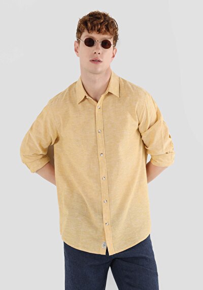 Afficher les détails de Chemise À Manches Longues Safran Comfort Fit   Homme