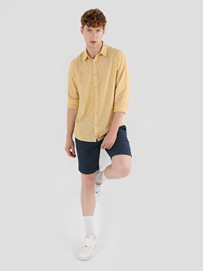 Afficher les détails de Chemise À Manches Longues Safran Comfort Fit   Homme