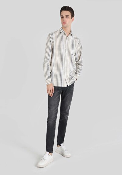 Image de Chemise À Manches Longues Kaki Regular Fit   Homme