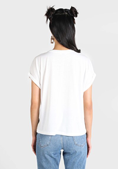 Image de T-shirt À Manches Courtes Blanc Regular Fit  Femme