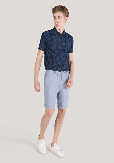 Image de Short Bleu Regular Fit Homme