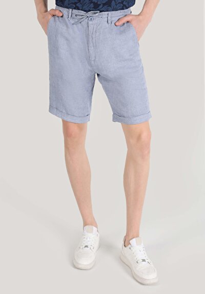 Image de Short Bleu Regular Fit Homme