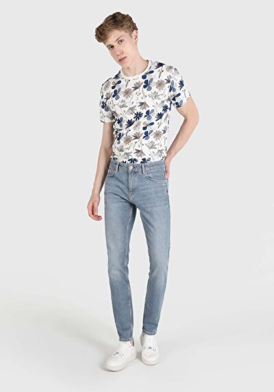 Image de 041 Danny Pantalon Bleu   En  Slim Fit Homme