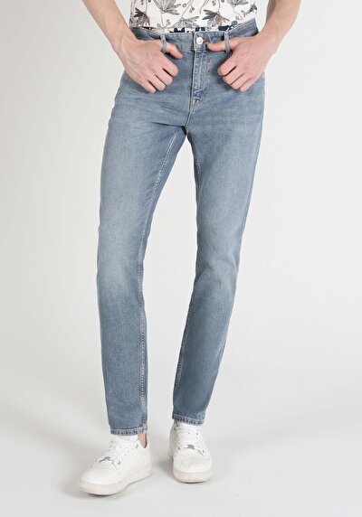 Image de 041 Danny Pantalon Bleu En Slim Fit Homme
