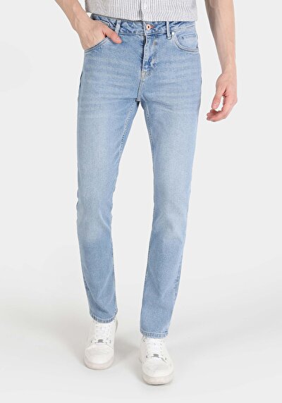 Image de 044 Karl Pantalon Bleu En Straight Fit Homme