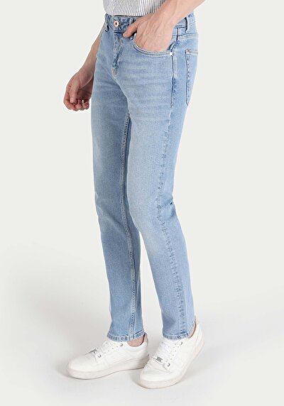 Image de 044 Karl Pantalon Bleu   En  Straight Fit Homme