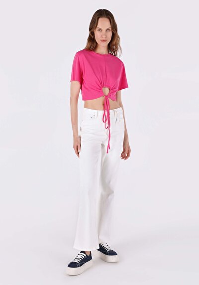 Image de T-shirt À Manches Courtes Rose Slim Fit  Femme