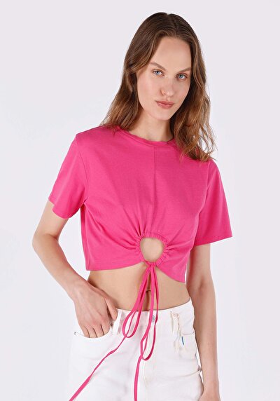 Image de T-shirt À Manches Courtes Rose Slim Fit  Femme