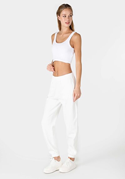 Image de Pantalon De Survêtement Blanc Regular Fit Femme