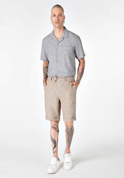 Afficher les détails de Short Marron Regular Fit Homme