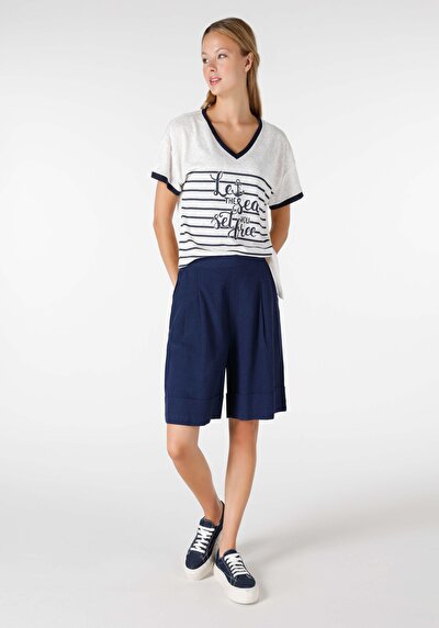 Image de T-shirt À Manches Courtes Blanc Regular Fit Femme