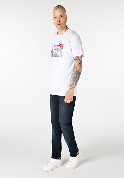 Image de T-shirt À Manches Courtes Blanc Regular Fit  Homme