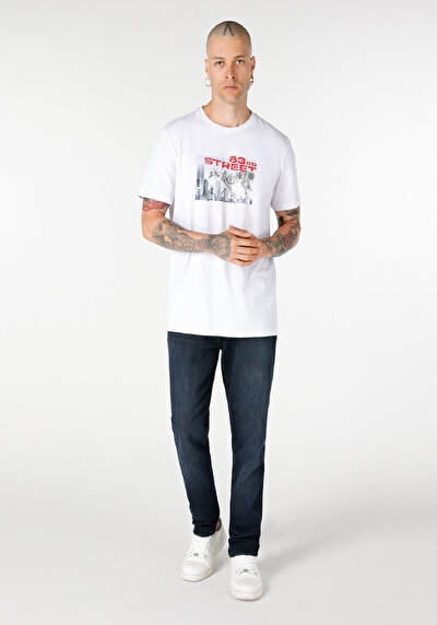 Image de T-shirt À Manches Courtes Blanc Regular Fit  Homme