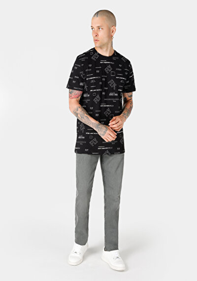 Image de T-shirt À Manches Courtes Noir Regular Fit Homme