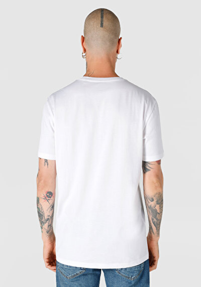 Image de T-shirt À Manches Courtes Blanc Regular Fit Homme
