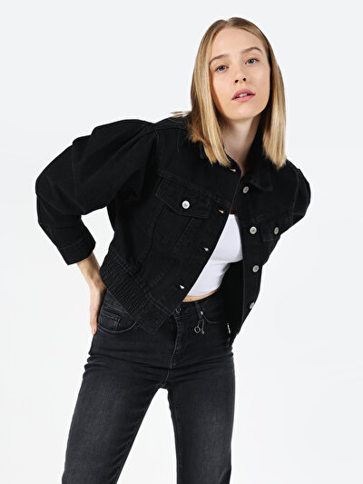 Afficher les détails de Veste De Blazer Noir Regular Fit   Femme