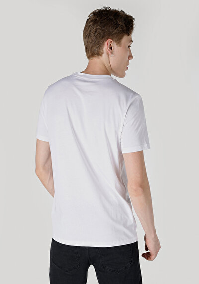 Image de T-shirt À Manches Courtes Blanc Regular Fit Homme