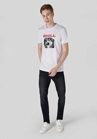 Image de T-shirt À Manches Courtes Blanc Regular Fit Homme