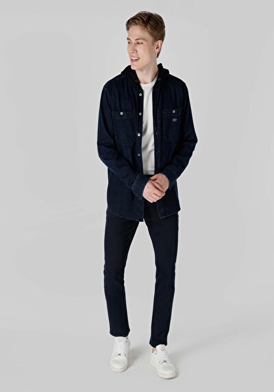 Image de Shırt À Manches Longues Marine Regular Fit Homme