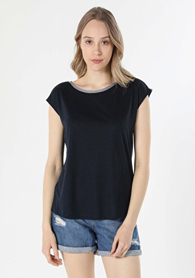 Image de T-shirt À Manches Courtes Marine Regular Fit  Femme