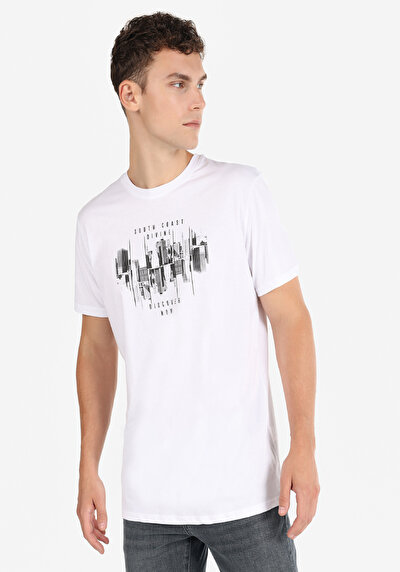 Image de T-shirt À Manches Courtes Blanc Regular Fit  Homme
