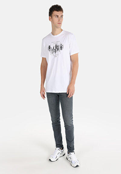 Image de T-shirt À Manches Courtes Blanc Regular Fit Homme