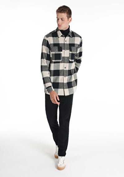 Image de Chemise À Manches Longues Noir    Homme
