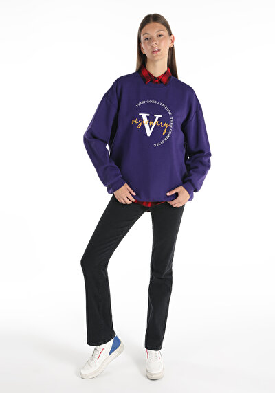 Afficher les détails de Pull-over Violet Comfort Fit  Femme