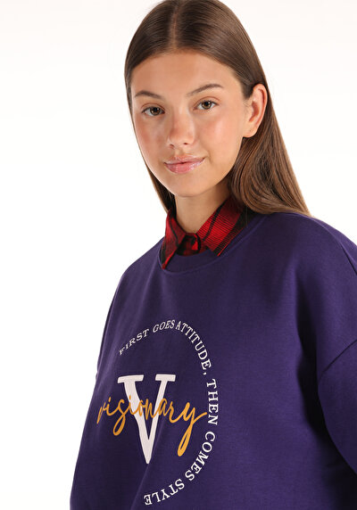 Afficher les détails de Pull-over Violet Comfort Fit  Femme