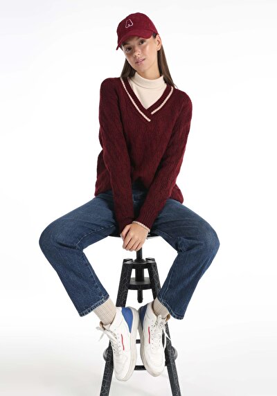Image de Pull Bordeaux Regular Fit   Femme