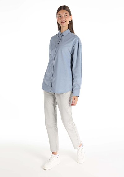 Image de Chemise À Manches Longues Bleu Regular Fit Femme