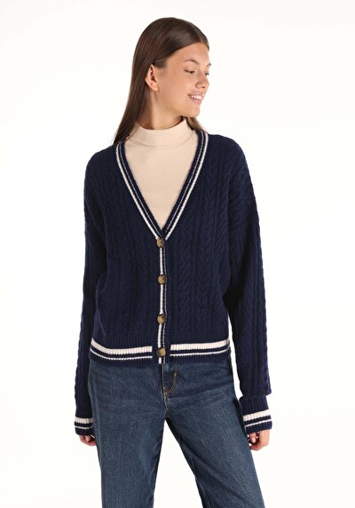 Image de Cardigan Tricot Marine Regular Fit Femme