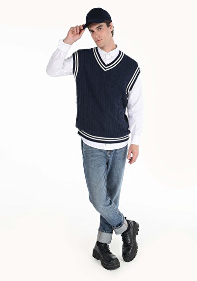 Image de Pull Marine Regular Fit   Homme