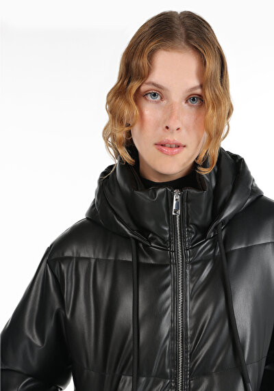 Image de Veste Pu Noir   Regular Fit Femme